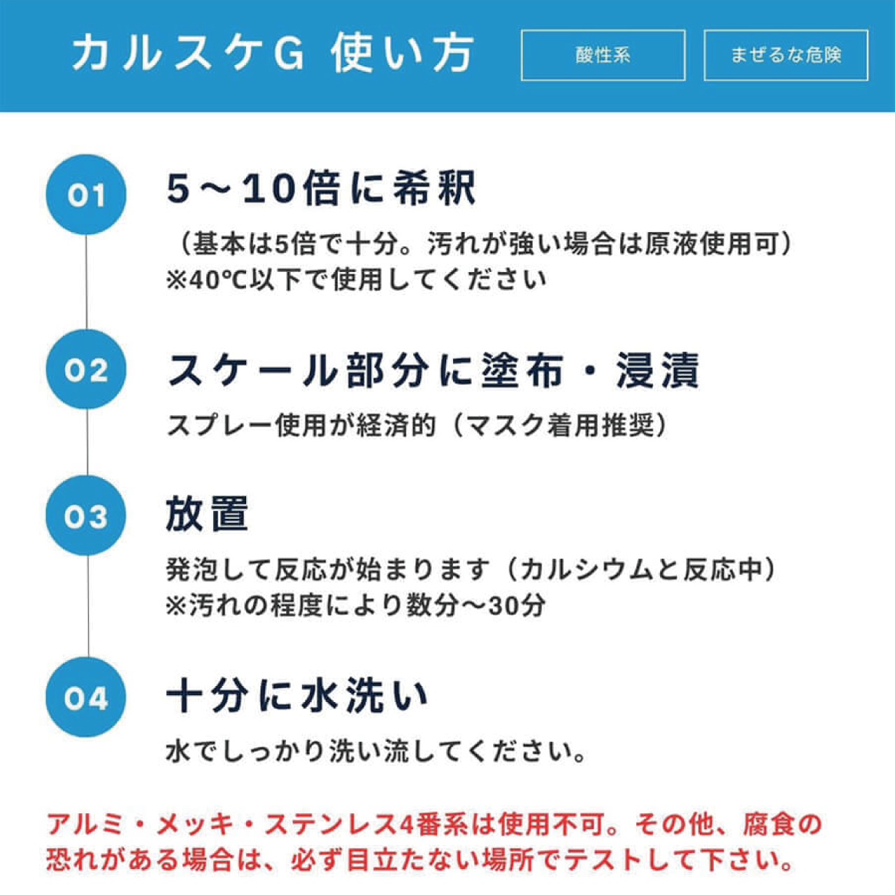 カルシウムスケール溶解剤　カルスケG