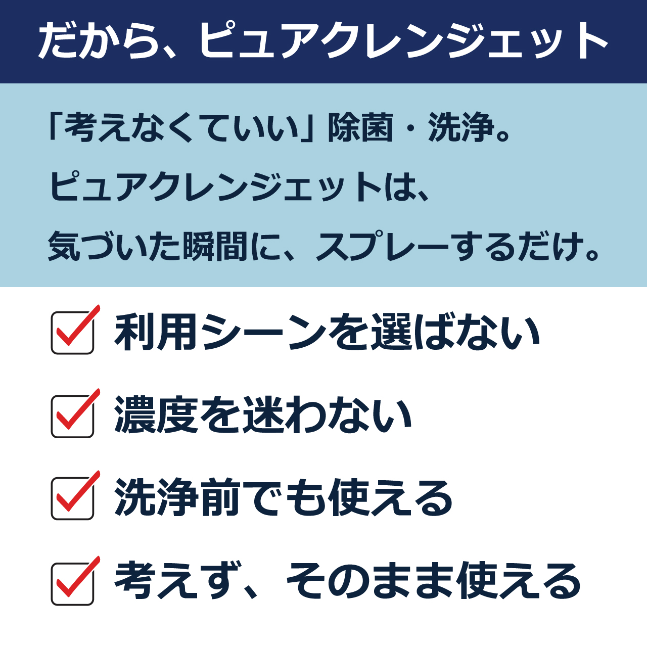 >スプレータイプ除菌洗浄剤ピュアクレンジェット
